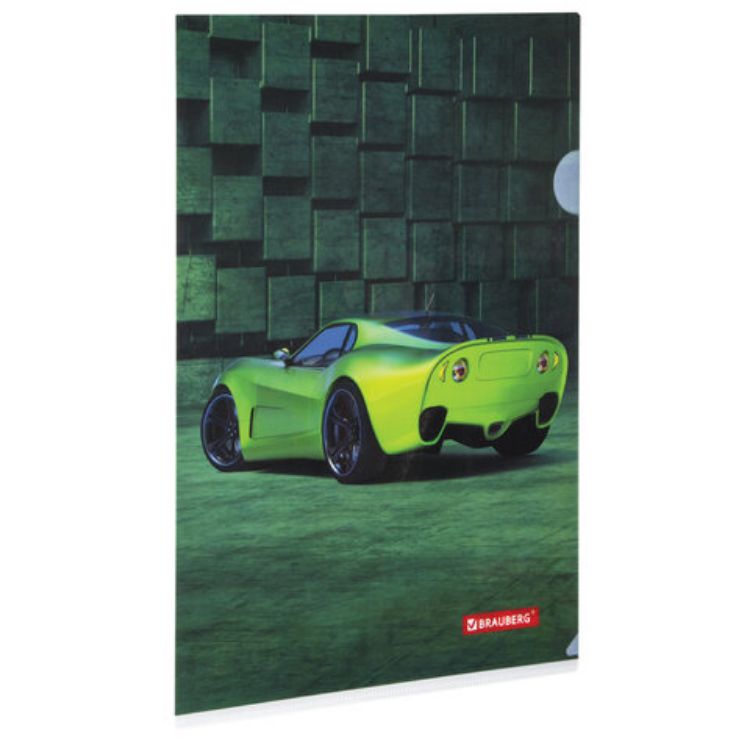 Изображение Папка-уголок BRAUBERG "SPORT CAR", А4, 150 мкм, цветная печать, 228044