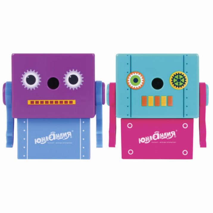 Изображение Точилка механическая ЮНЛАНДИЯ "I-Robot", корпус ассорти, 228484