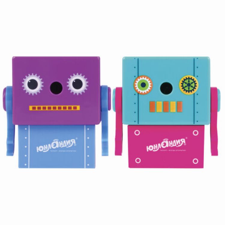 Изображение Точилка механическая ЮНЛАНДИЯ "I-Robot", корпус ассорти, 228484