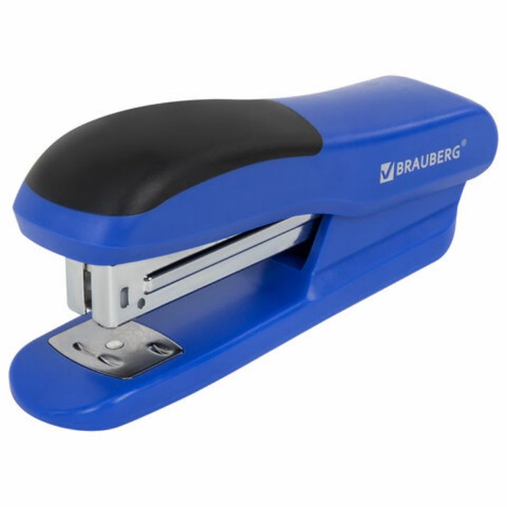 Изображение Степлер №24/6, 26/6 BRAUBERG "SX-39", до 25 листов, синий, 228591
