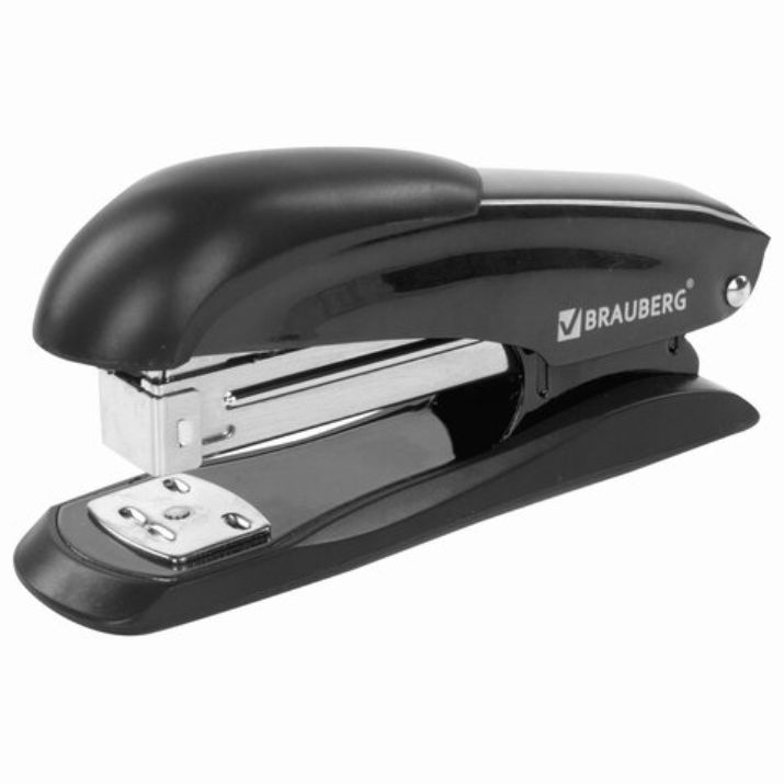Изображение Степлер №24/6, 26/6 металлический BRAUBERG "Office-Expert", до 25 листов, черный, 228593