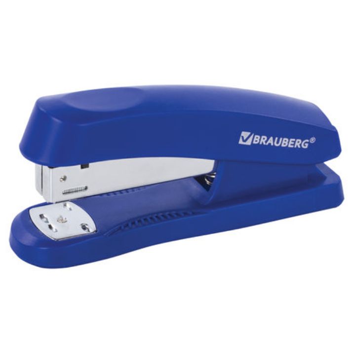 Изображение Степлер №24/6, 26/6 BRAUBERG "Standard+", до 30 листов, синий, 228609
