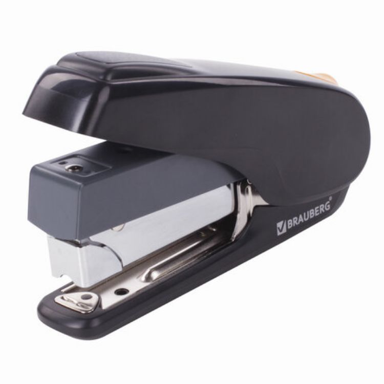 Изображение Степлер ЭНЕРГОСБЕРЕГАЮЩИЙ №24/6 - 24/8 BRAUBERG "Easy Press", до 40 листов, БЕЗ УСИЛИЙ, 228742