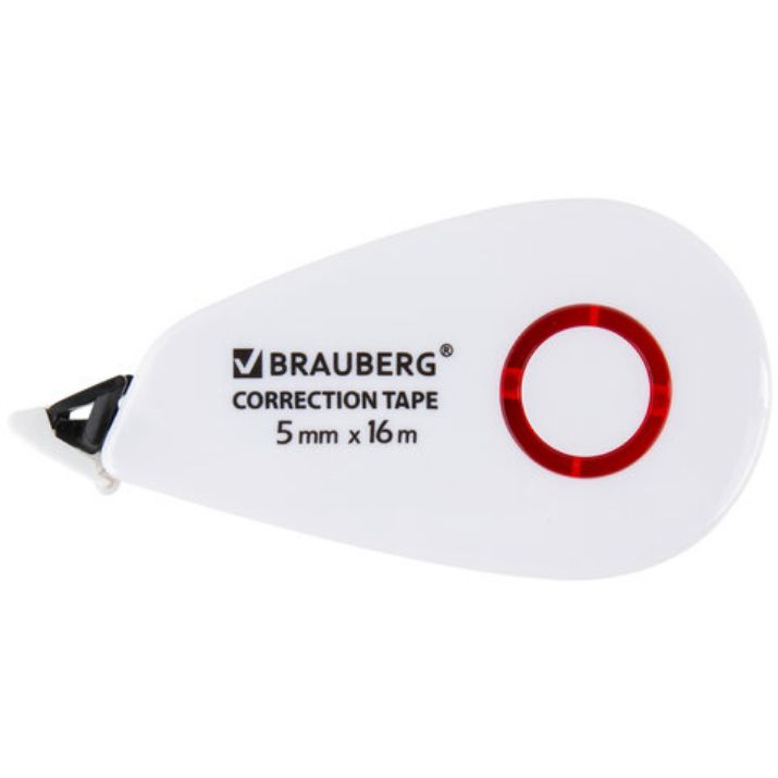 Изображение Корректирующая лента BRAUBERG SUPER, 5 мм х 16 м, корпус белый, блистер, 229061