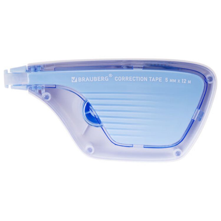 Изображение Корректирующая лента BRAUBERG ULTRA, 5 мм х 12 м, корпус бело-голубой, блистер, 229064