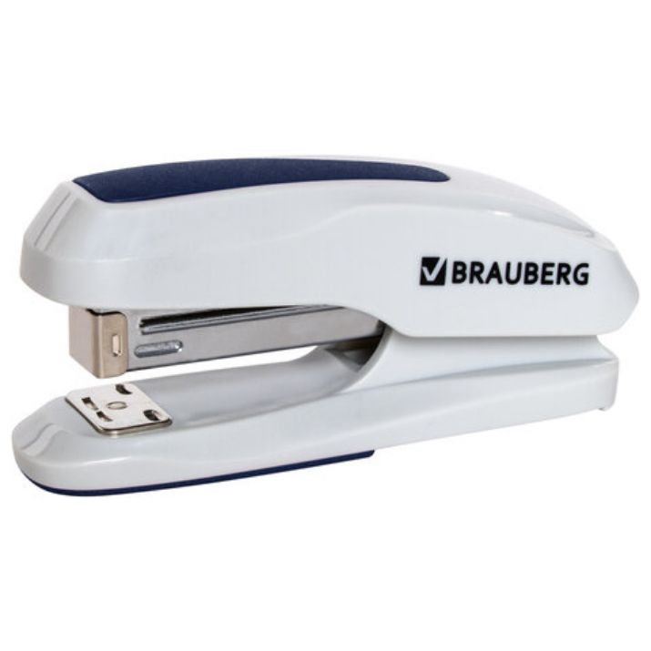 Изображение Степлер №24/6, 26/6 BRAUBERG "Extra", до 30 листов, серо-синий, 229087