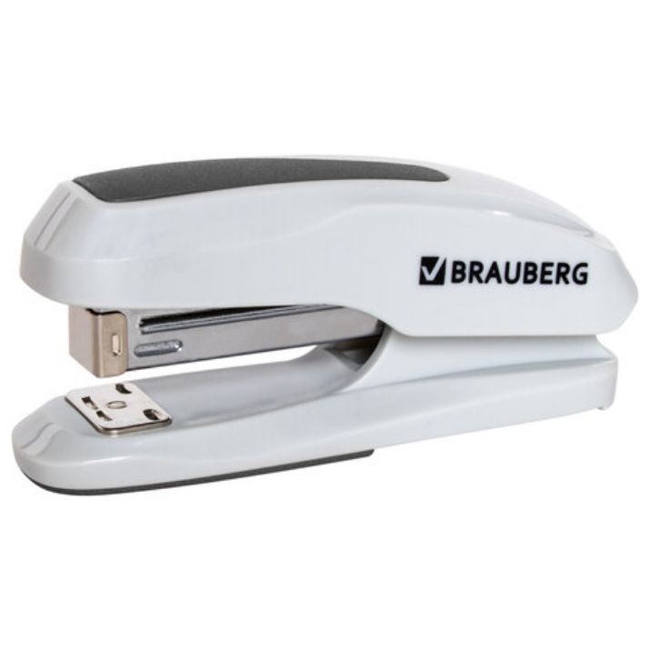 Изображение Степлер №24/6, 26/6 BRAUBERG "Extra", до 30 листов, серый, 229089