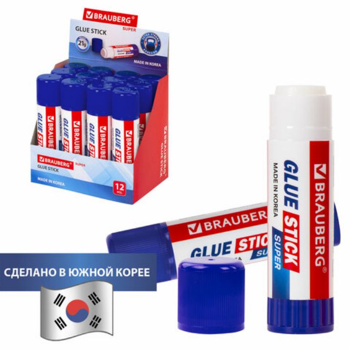 Изображение Клей-карандаш BRAUBERG SUPER, 21 г, ЮЖНАЯ КОРЕЯ, 229542