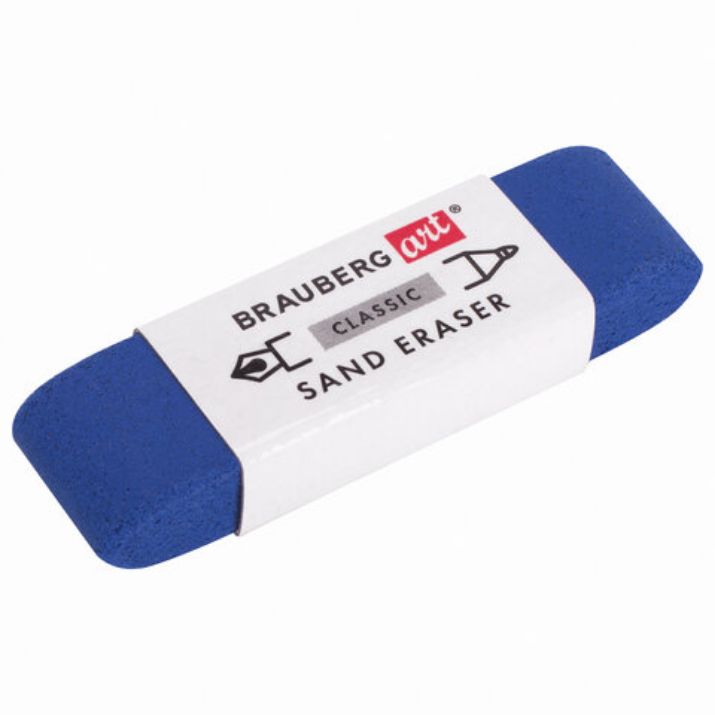 Изображение Ластик BRAUBERG ART CLASSIC "SAND ERASER", 52х14х10 мм, АБРАЗИВНЫЙ ДЛЯ РУЧКИ И КАРАНДАША, 229579