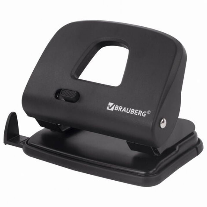 Изображение Дырокол BRAUBERG "SX-20", до 20 листов, черный, 229694