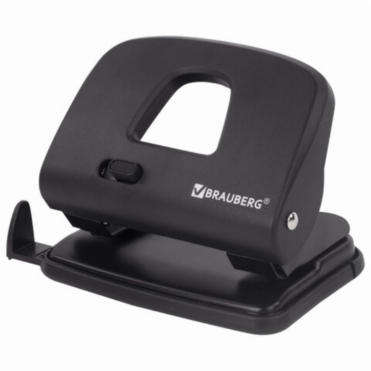Изображение Дырокол BRAUBERG "SX-20", до 20 листов, черный, 229694