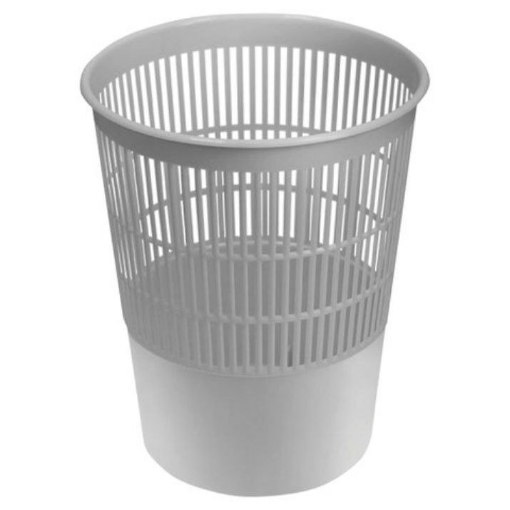 Изображение Корзина для бумаг BRAUBERG сетчатая, 14 л, серая, 237004