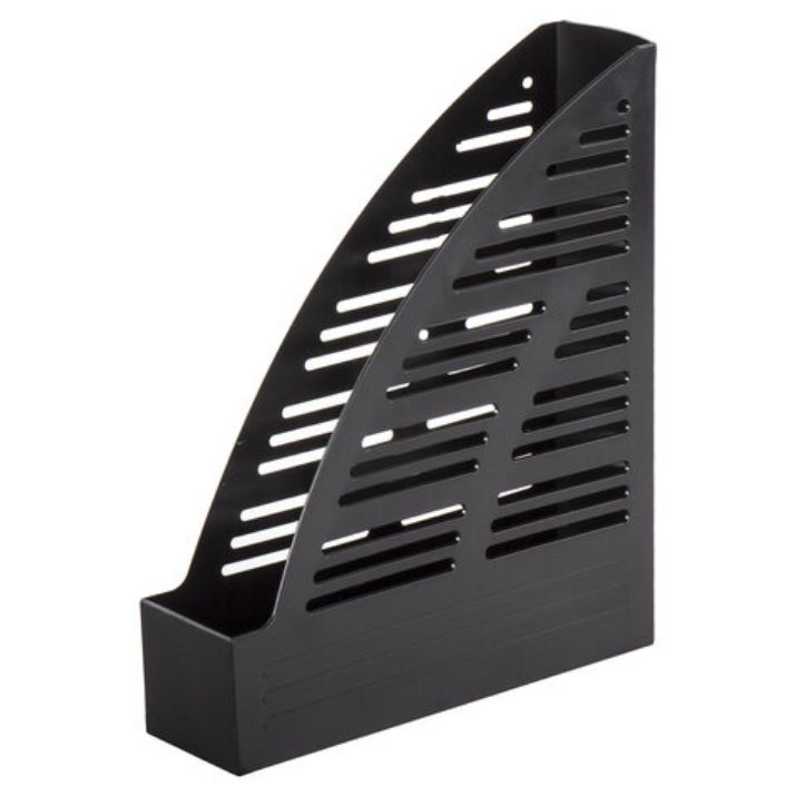 Изображение Лоток вертикальный для бумаг BRAUBERG "Standard", 245х70х295 мм, черный, 237220