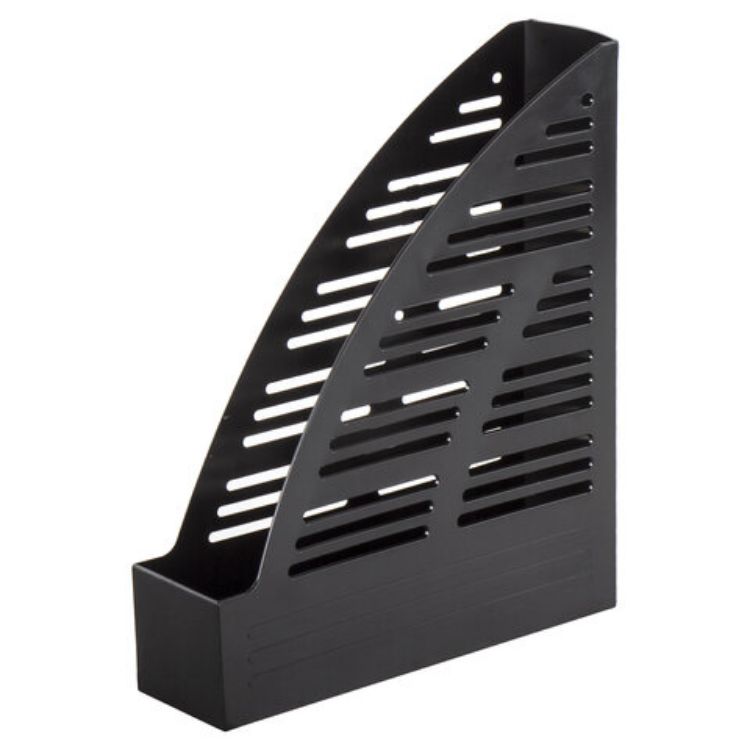 Изображение Лоток вертикальный для бумаг BRAUBERG "Standard", 245х70х295 мм, черный, 237220