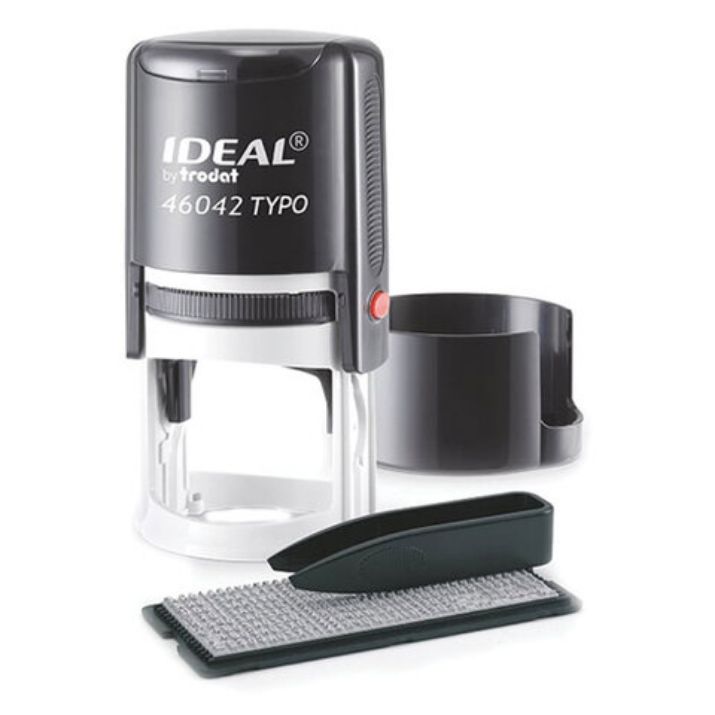 Изображение Печать самонаборная 1-круг, оттиск D=42, синий, TRODAT IDEAL 46042DB-R1, крышка, КАССА В КОМПЛЕКТЕ, 161483