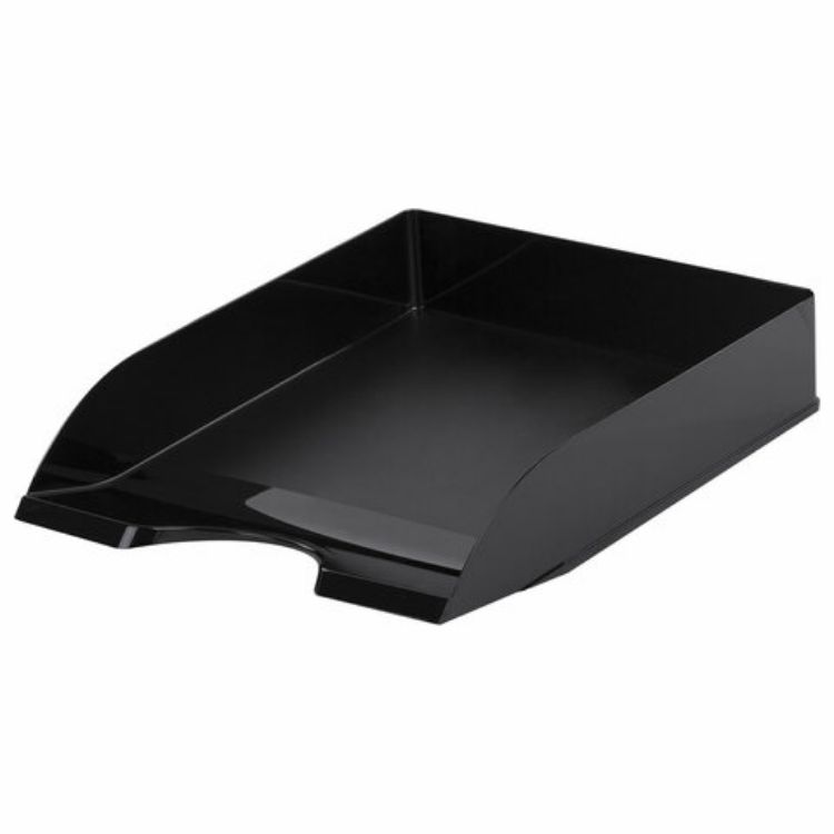 Изображение Лоток горизонтальный для бумаг BRAUBERG ORIGINAL, 315х250х60 мм, черный, 238104