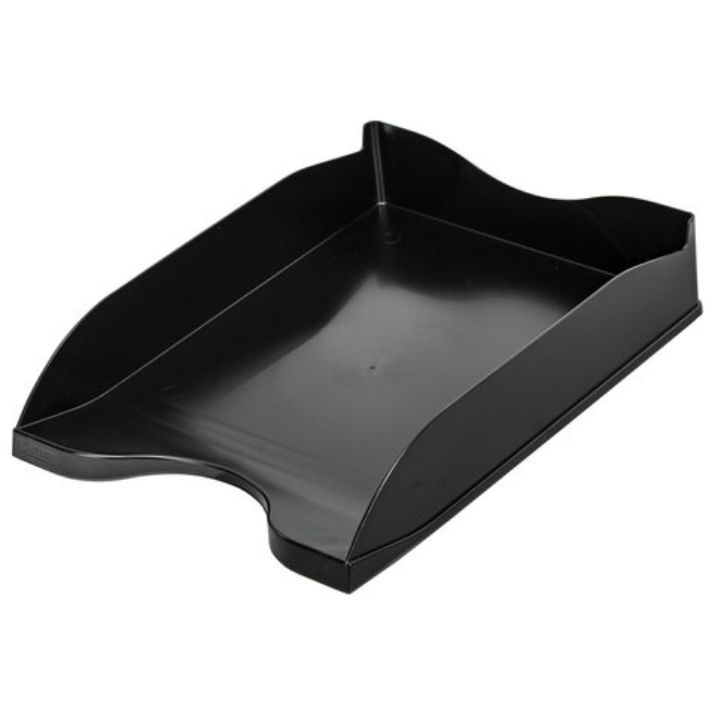 Изображение Лоток горизонтальный для бумаг BRAUBERG STYLE, 345х255х65 мм, черный, 238105