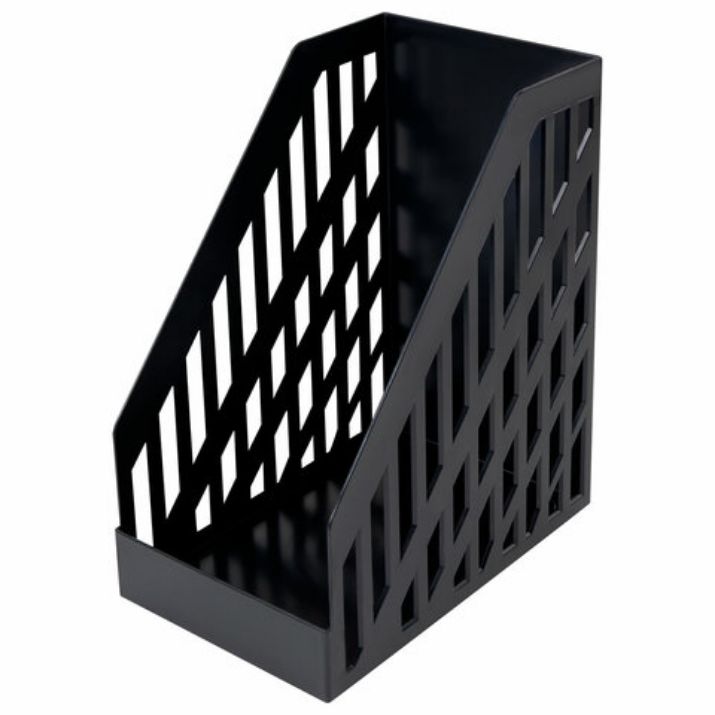 Изображение Лоток вертикальный для бумаг BRAUBERG ULTRA увеличенная ширина, 250х160х290 мм, черный, 238253