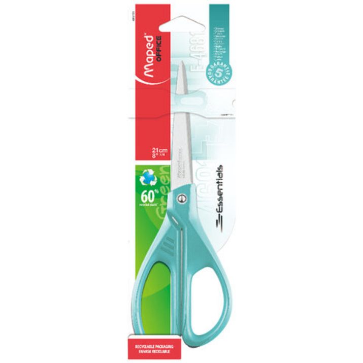 Изображение Ножницы MAPED "Essentials Color", 210 мм, бирюзовые, эргономичные ручки, 468111