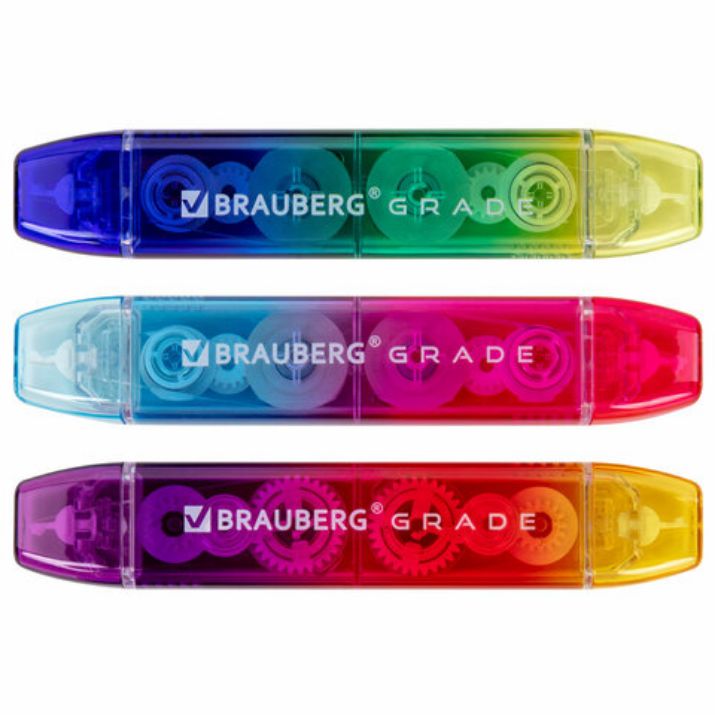 Изображение Корректирующая лента двусторонняя 5 мм x 10 м, BRAUBERG "Grade", ассорти, 271941