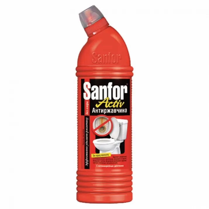 Изображение Средство чистящее для сантехники "Sanfor Active. Антиржавчина", 750 г
