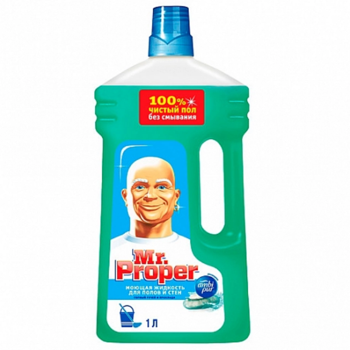 Изображение Средство моющее для пола и стен "Mr.Proper. Горный ручей и прохлада", 1 л