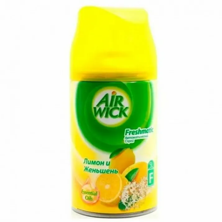 Изображение Освежитель воздуха "Air wick Fresh Matic", 250 мл, сменный аэрозольный баллон, лимон