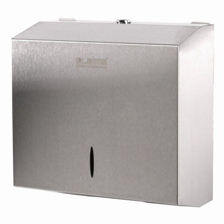 Изображение Диспенсер для полотенец LAIMA PROFESSIONAL INOX, (Система H3) V-сложения, нержавеющая сталь, матовый, 605696