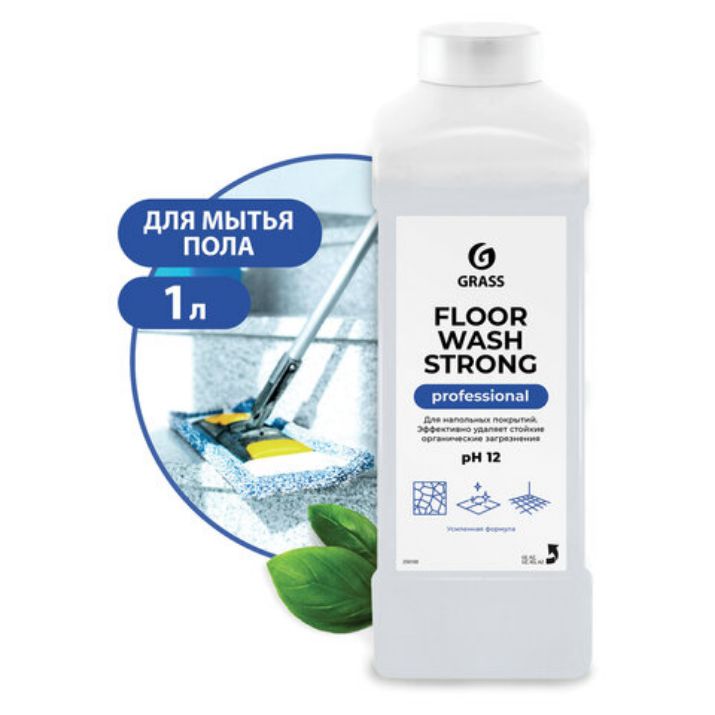 Изображение Средство концентрат для машинной и ручной мойки полов 1 л, GRASS FLOOR WASH STRONG, щелочное, 250100