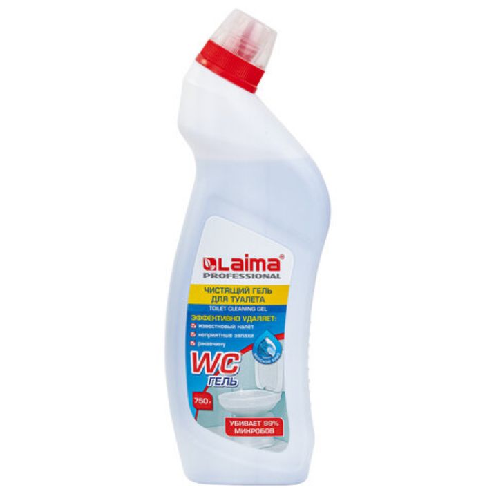 Изображение Средство для уборки туалета кислотное 750 г, LAIMA PROFESSIONAL "Морской бриз-WC Гель", утенок, 604794