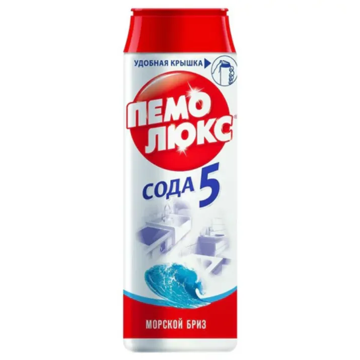 Изображение Чистящее средство 480 г, ПЕМОЛЮКС Сода-5/7 "Морской бриз", порошок